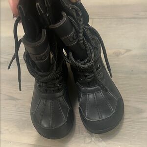 UGG Kids Black Lace-Up Boots